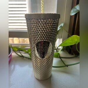 Starbucks Gold Studded Tumbler with Textured Accents